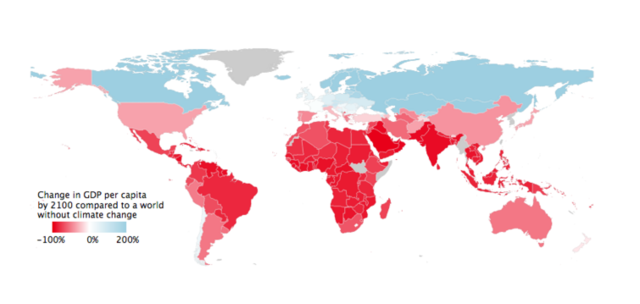 Change in GDP per capita by 2100 compared to a world without climate change.png