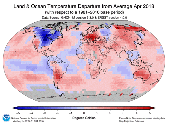 Land and Ocean Temp Departure from Average 201804.gif